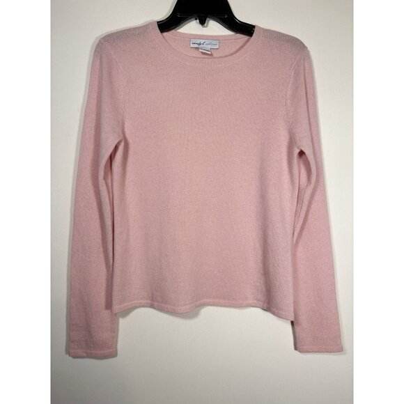 WENDY B 100% Cashmere Sweater Bubblegum Pink Romantic Cottagecore Old Money Med. - Picture 1 of 5